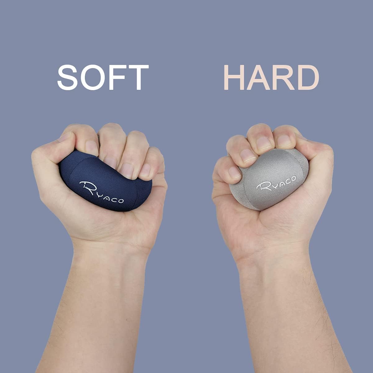 Detalle de RYACO Gel-Stressball Duo: 2er-Set für Erwachsene, 5,8 cm Durchmesser