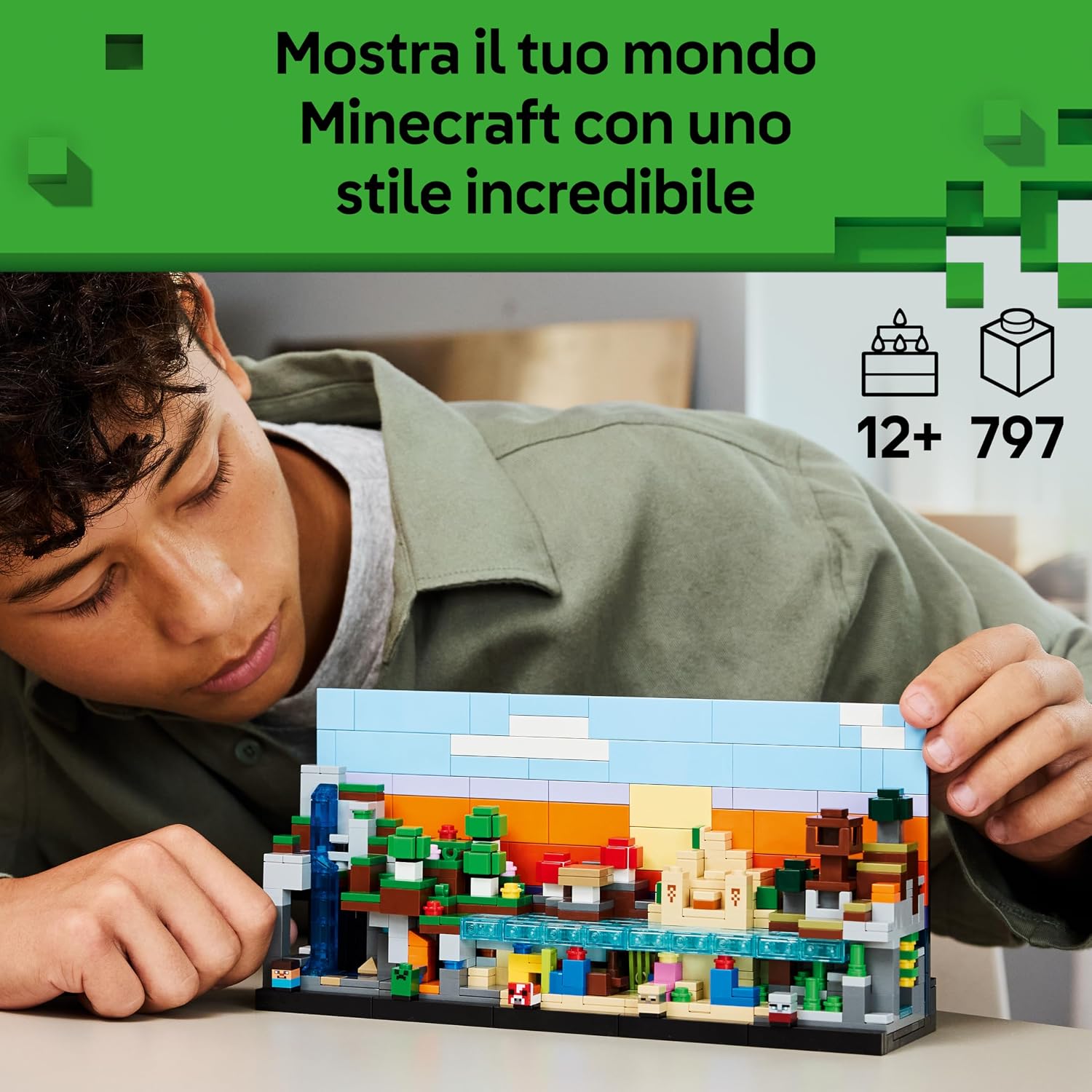 Detalle 2 de LEGO Minecraft Mini-Biomi 21589 gioco da tavolo