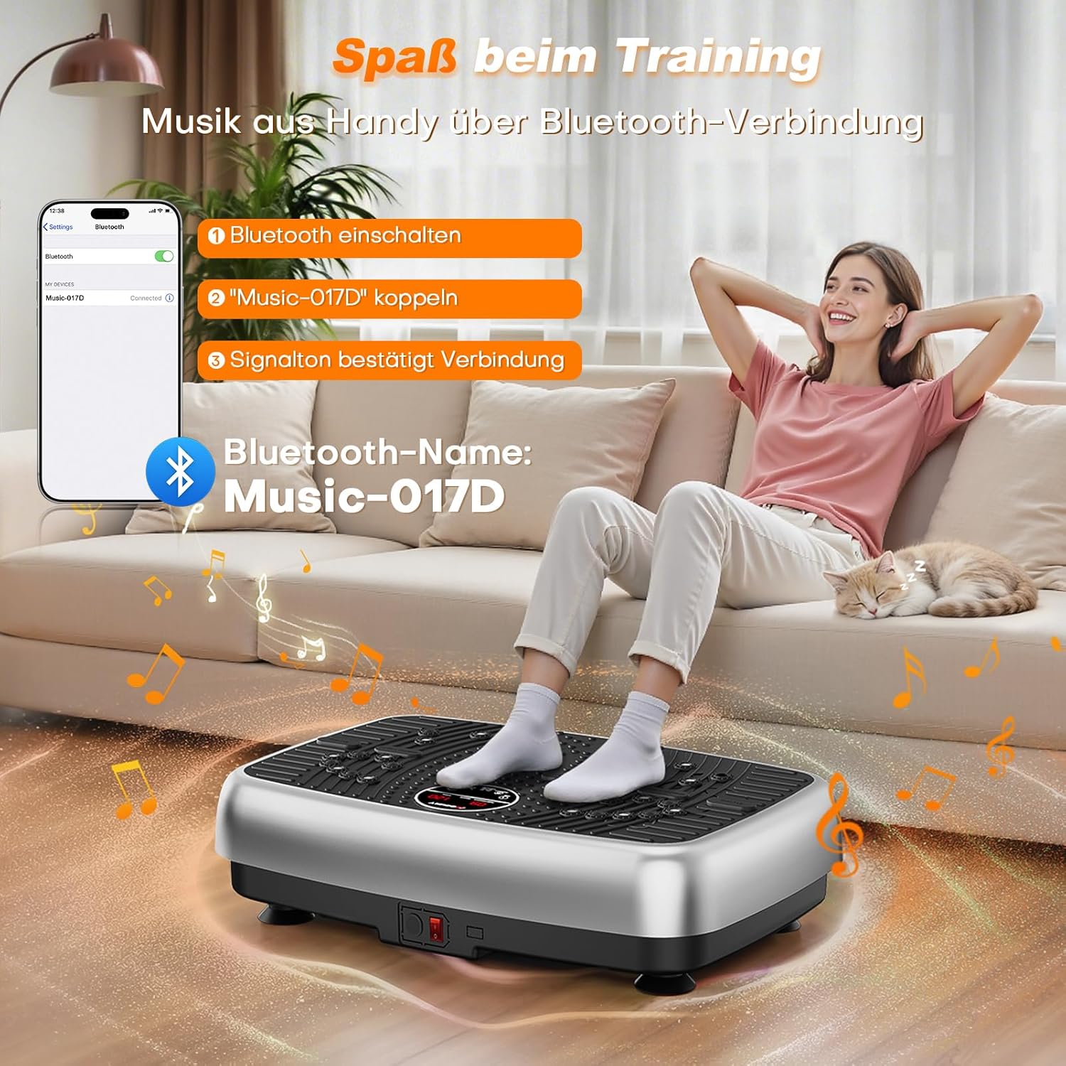 Thumbnail 5 de MOSUNY Vibrationsplatte 450 lbs Kapazität für Training
