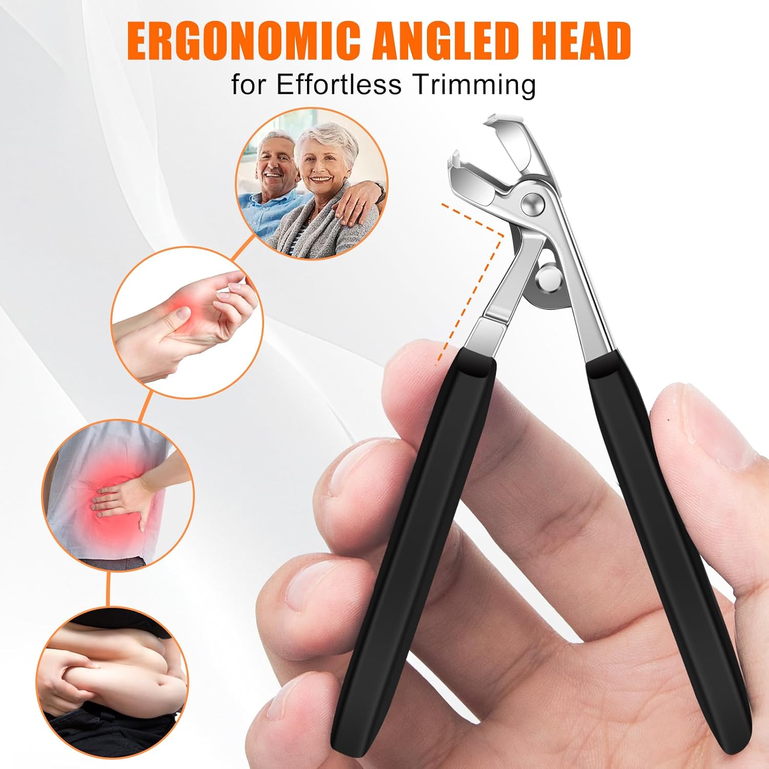 Thumbnail 6 de Toe Nail Clippers for Seniors Thick Nails with Angled Head – Ergonomic, Wide Jaw Opening and Catcher