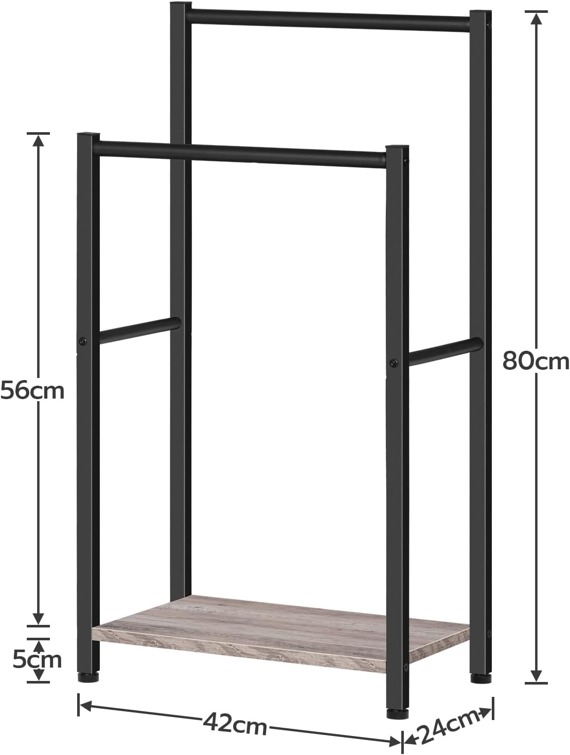 Detalle 2 de HOOBRO Stendibiancheria porta asciugamani 80 cm