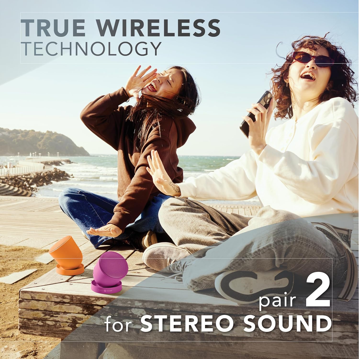 Detalle de Music Sound Speaker Bluetooth Twist: altoparlante compatto con base orientabile 360° e stereo True Wireless