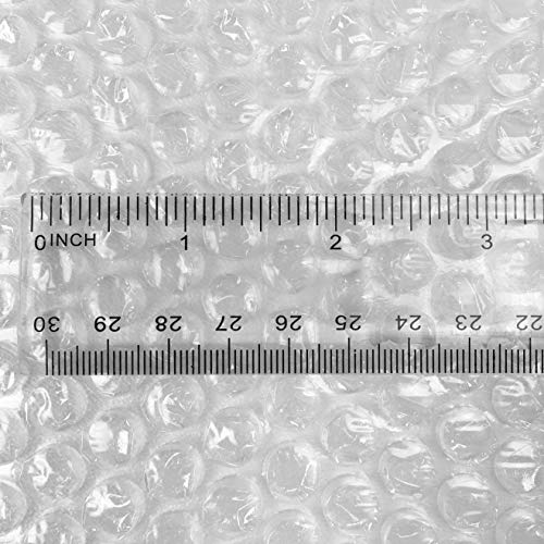 Detalle de Amazon Basics Bubble Wrap for Moving, 12-inch x 175-ft, Small 3/16" Perforated Clear
