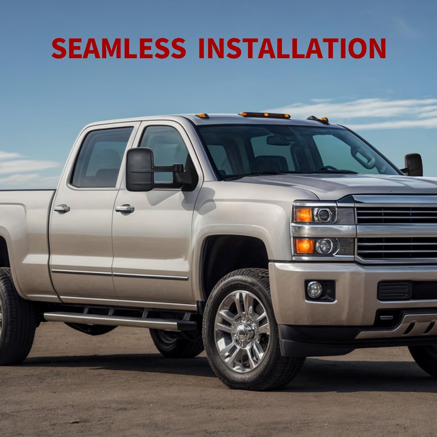 Detalle de YITAMOTOR Tow Mirrors for 2014-2018 Silverado/Sierra — Left Driver + Right Passenger Manual Telescoping Folding