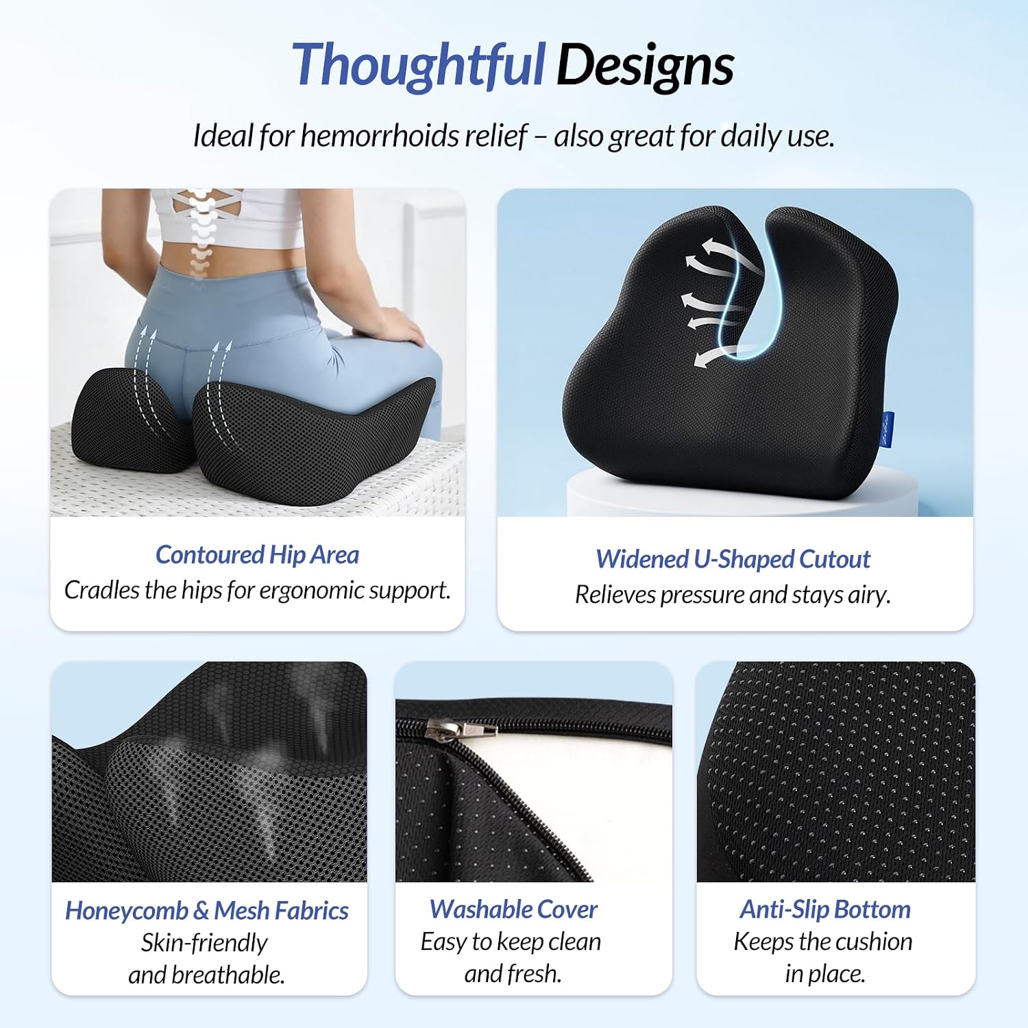 Thumbnail 6 de ZIKEE Thickened Seat Cushion 6.0" 💺