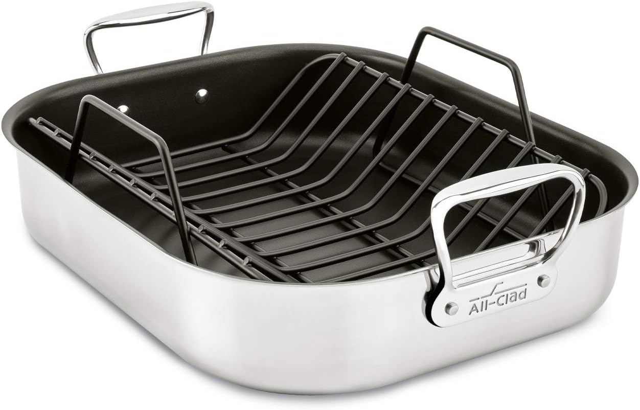 Detalle de All-Clad Stainless Steel Roasting Pan 13 x 16 Inch
