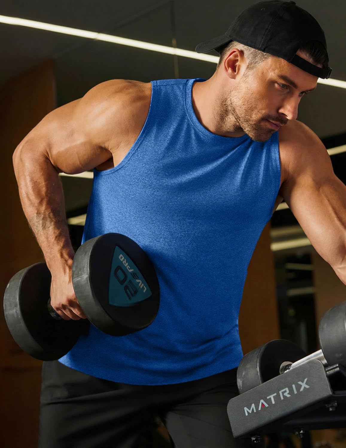 Detalle de COOFANDY Canotta Uomo Leggera: comfort, asciugatura rapida e stile sportivo