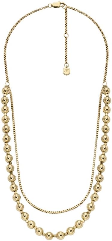 Detalle de Fossil Collier en acier inoxydable ou argent sterling pour femme avec fermoir à homard