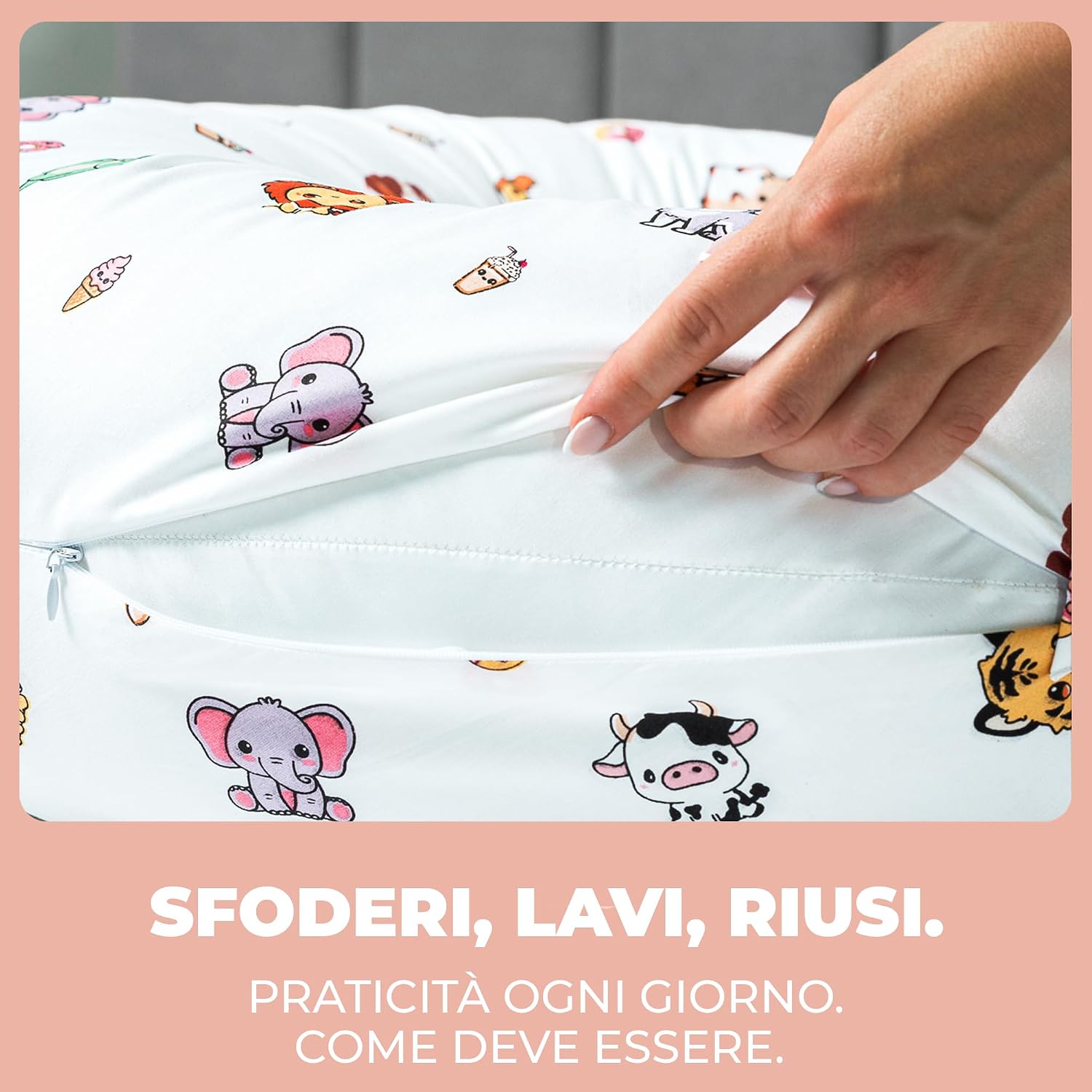 Thumbnail 5 de Cuscino allattamento e gravidanza ciambella in cotone 100%