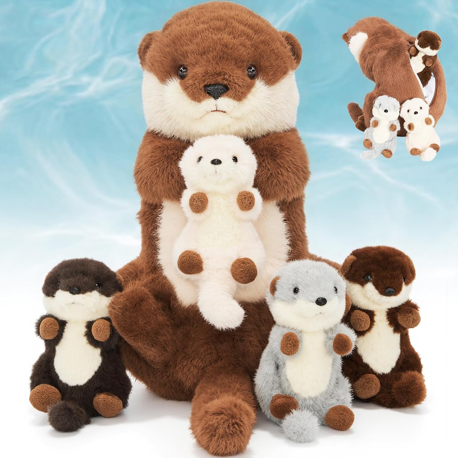 Thumbnail 6 de OUOZZZ 14.5" Highland Cow Teddy: Mummy & Babies Family Set