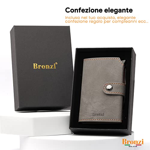 Thumbnail 6 de Bronzi Portafoglio Uomo Slim Piccolo: Portafoglio RFID in fibra di carbonio o pelle, design italiano