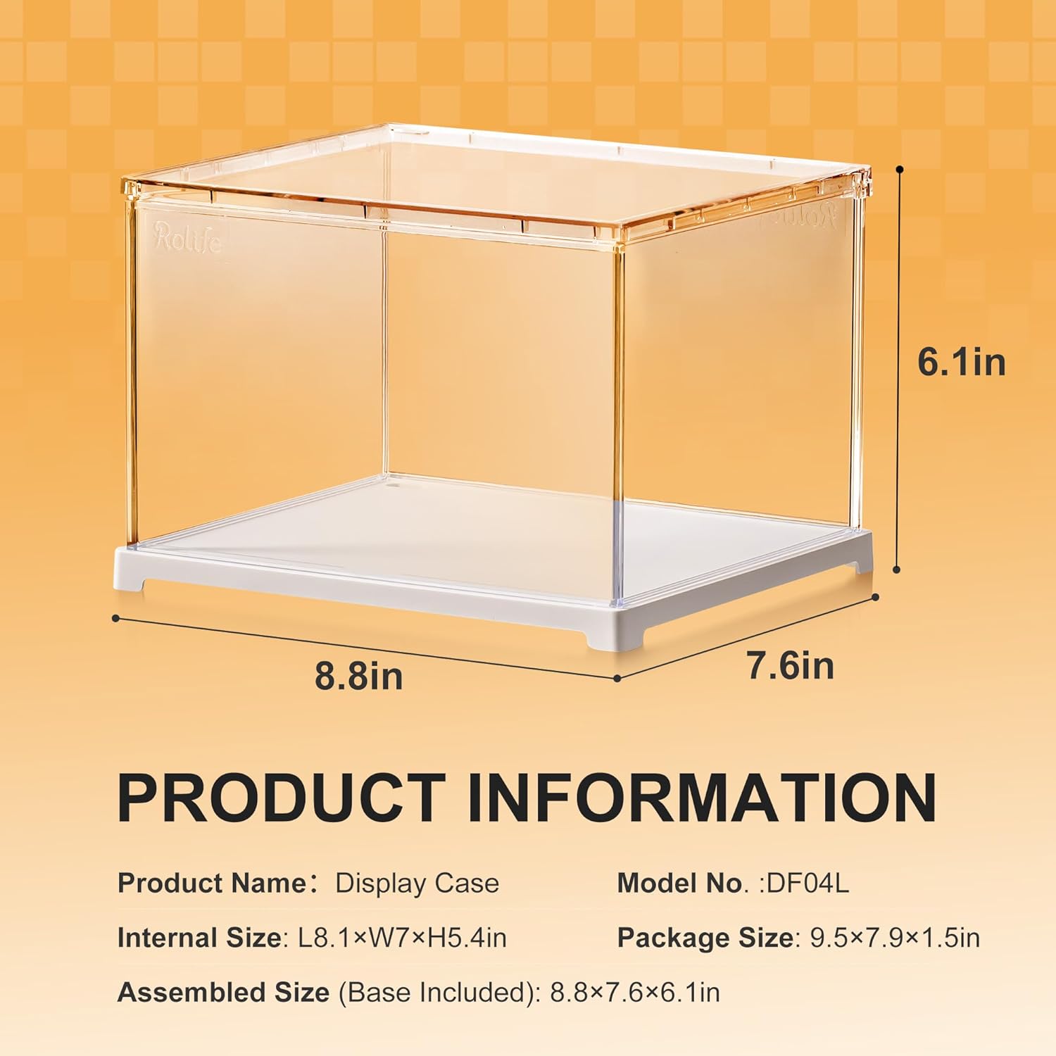 Thumbnail 2 de Rolife Acrylic Display Case DF04L dustproof display box with front door and cable port