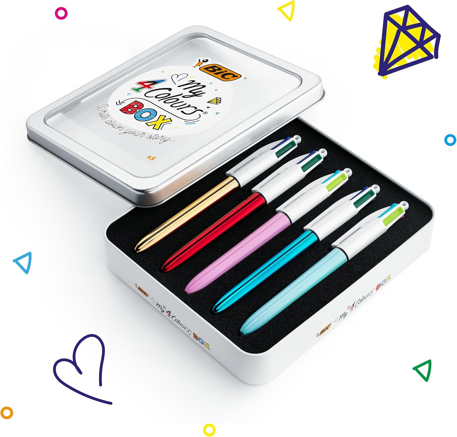 Thumbnail 1 de BIC My 4 Colours Box 5 bolígrafos