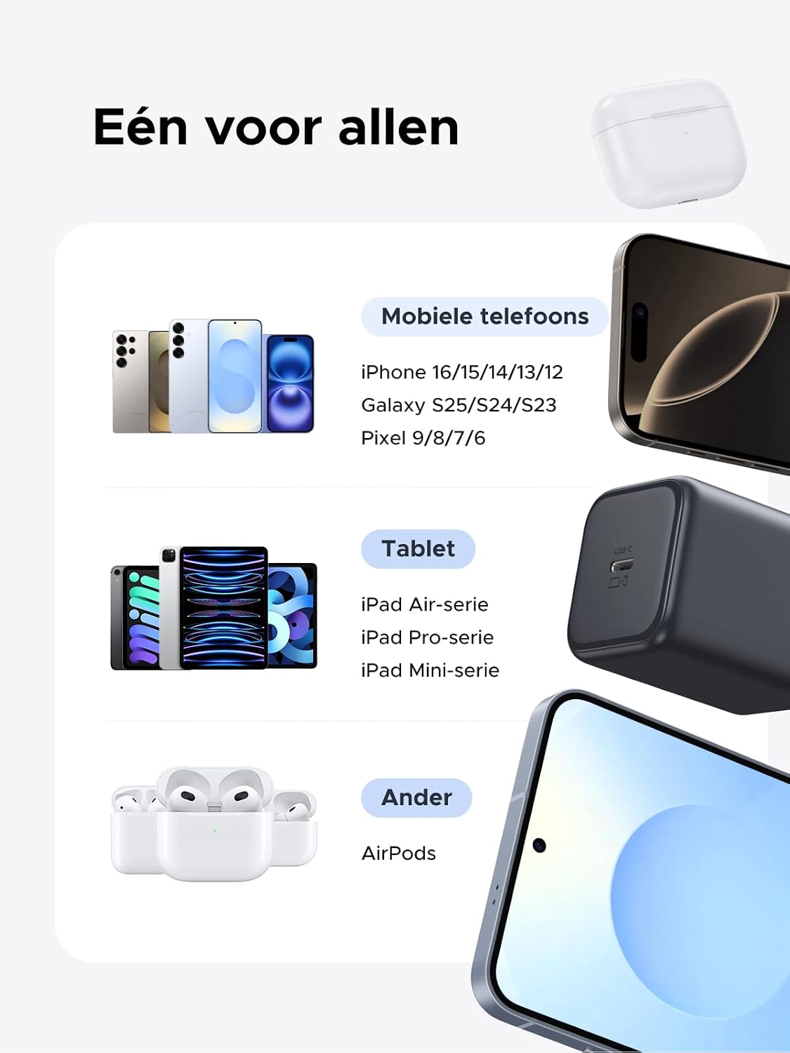 Thumbnail 6 de UGREEN 45W USB-C-oplader met PPS, compact ontwerp en één poort