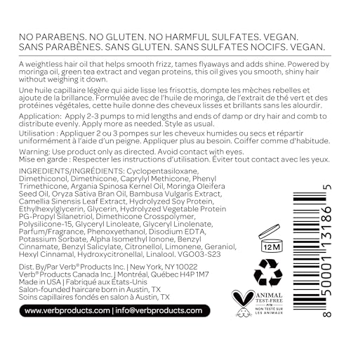 Thumbnail 11 de VERB Ghost Weightless Fine Hair Oil, 2 oz — For Styling and Heat Protection