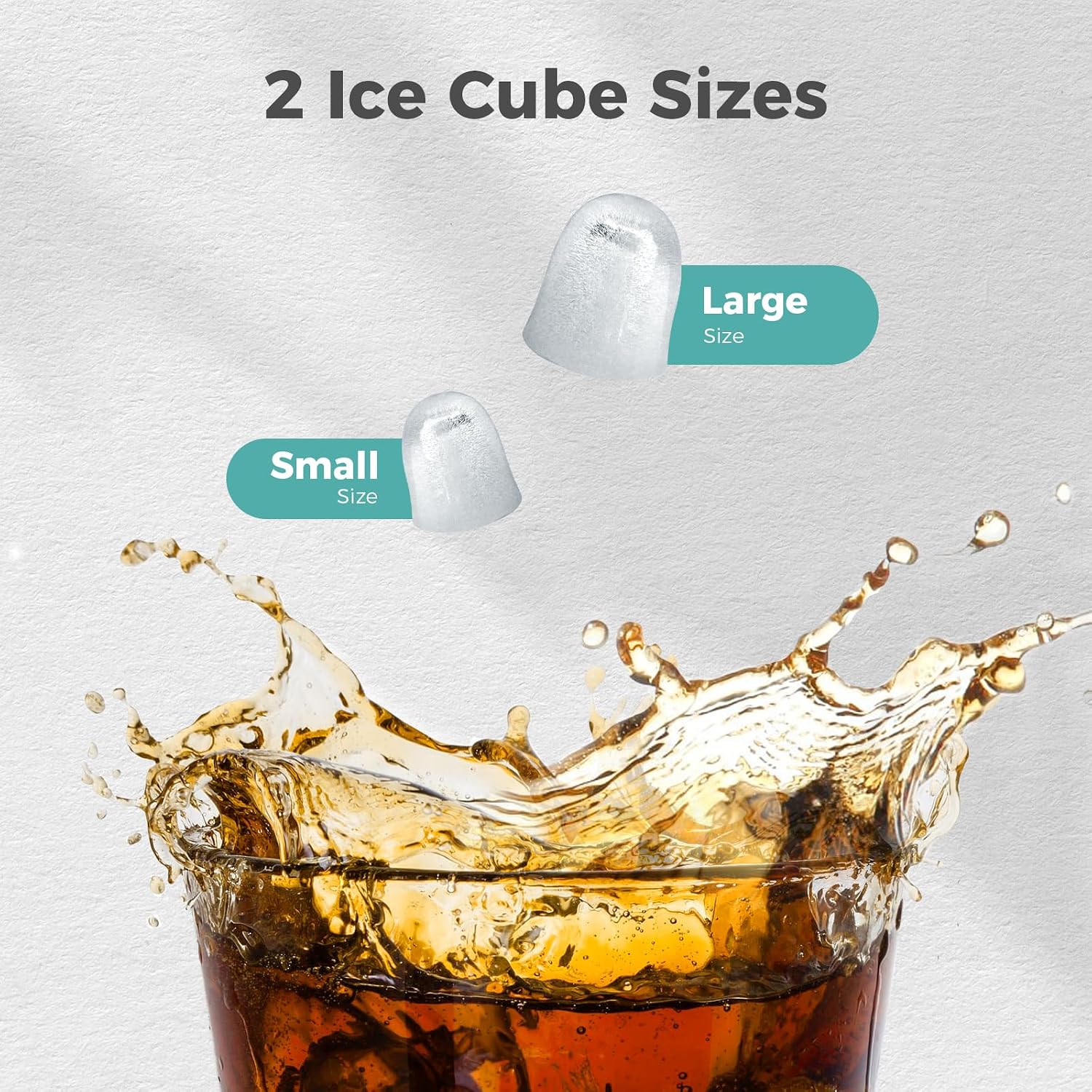 Detalle 2 de Crzoe Countertop Ice Maker, 1.2L