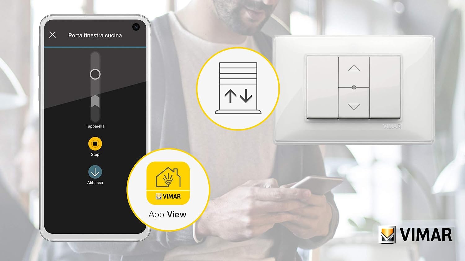 Detalle 2 de Vimar Plana 0K14594.01 kit tapparelle IoT 4 comandi