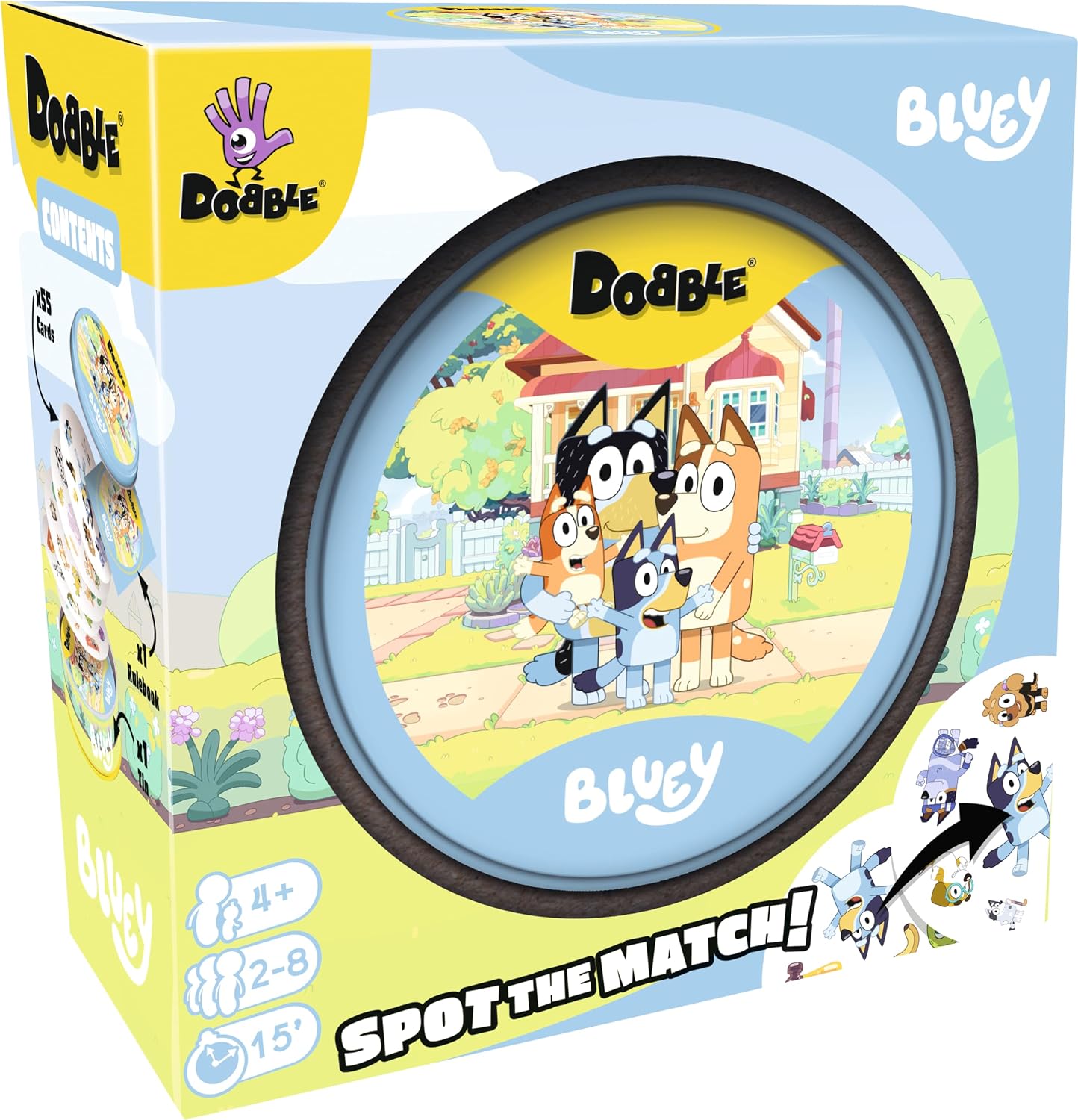 Detalle de Asmodee Dobble Bluey kids card game 2–8 players 🎲
