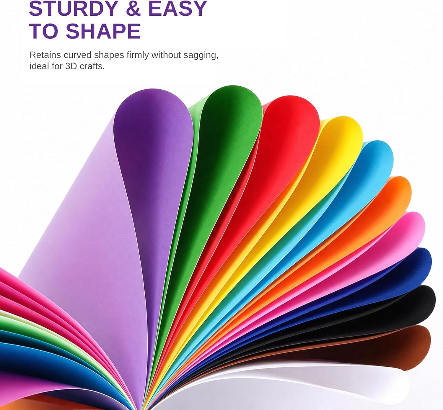 Detalle de NeneDuck 9" x 12" Colored Cardstock, 50 Sheets, 50 Assorted Colors, 160gsm