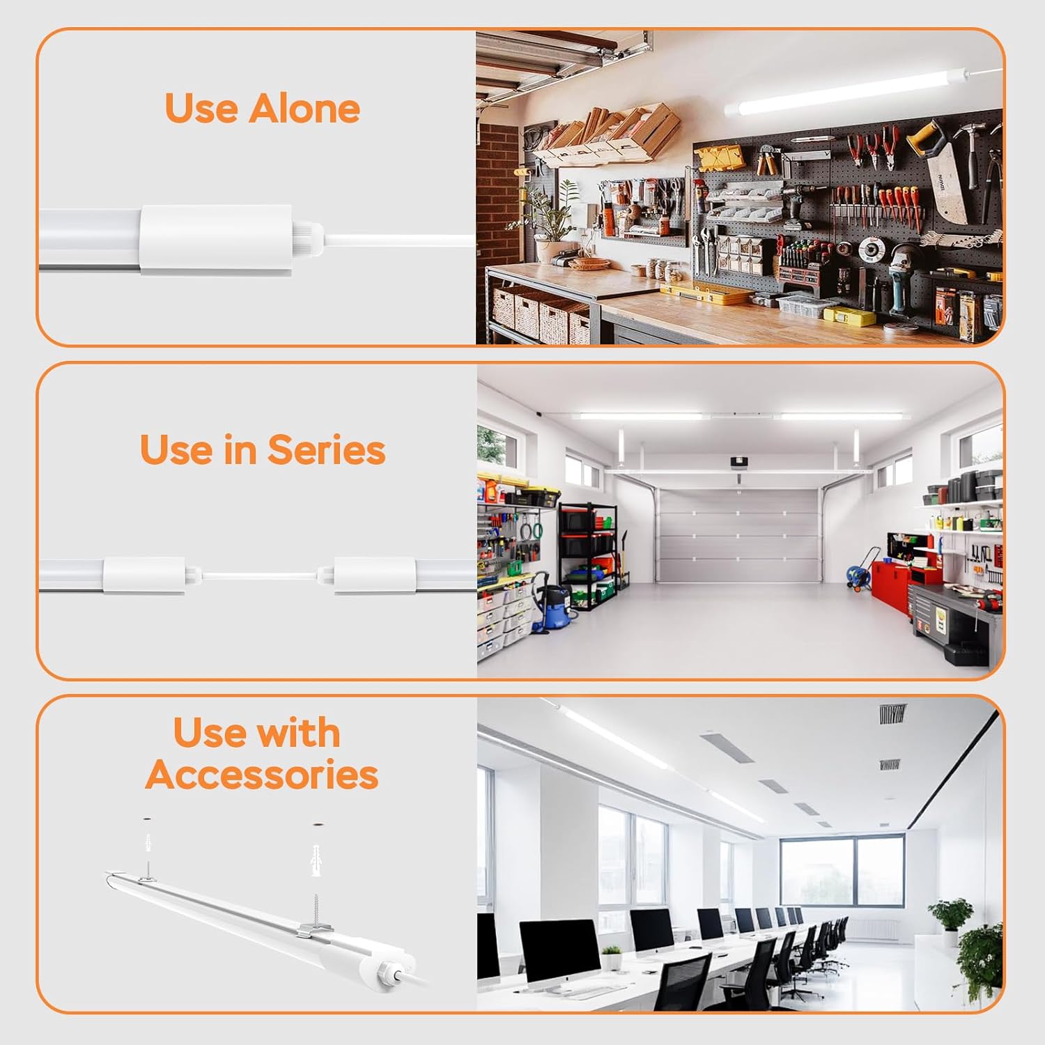 Thumbnail 4 de Amdelne LED Feuchtraumleuchte 120 cm (36 W, 3.600 lm) IP65 kaltweiß 4.000 K