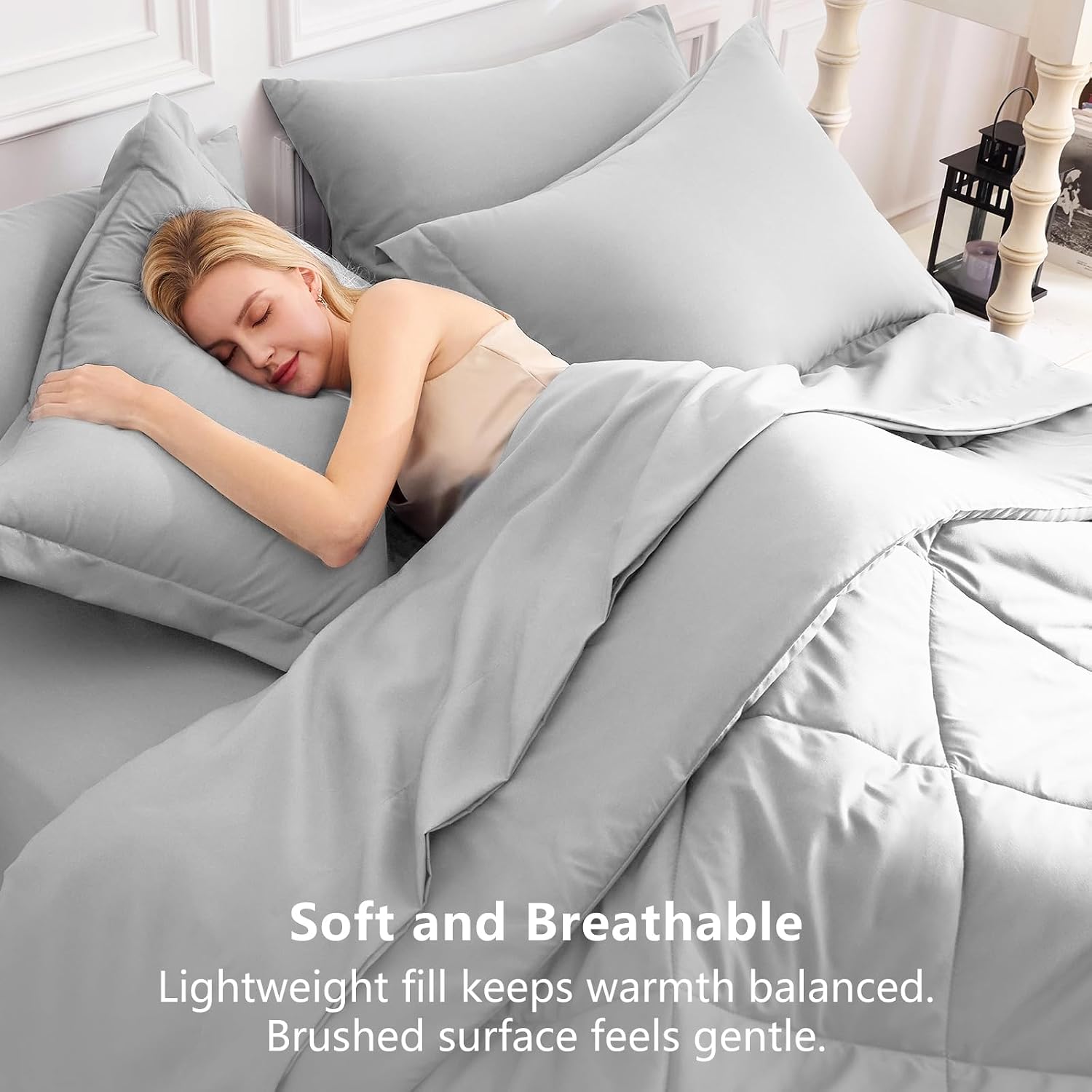Detalle 2 de CozyLux Queen Comforter Set 88x88