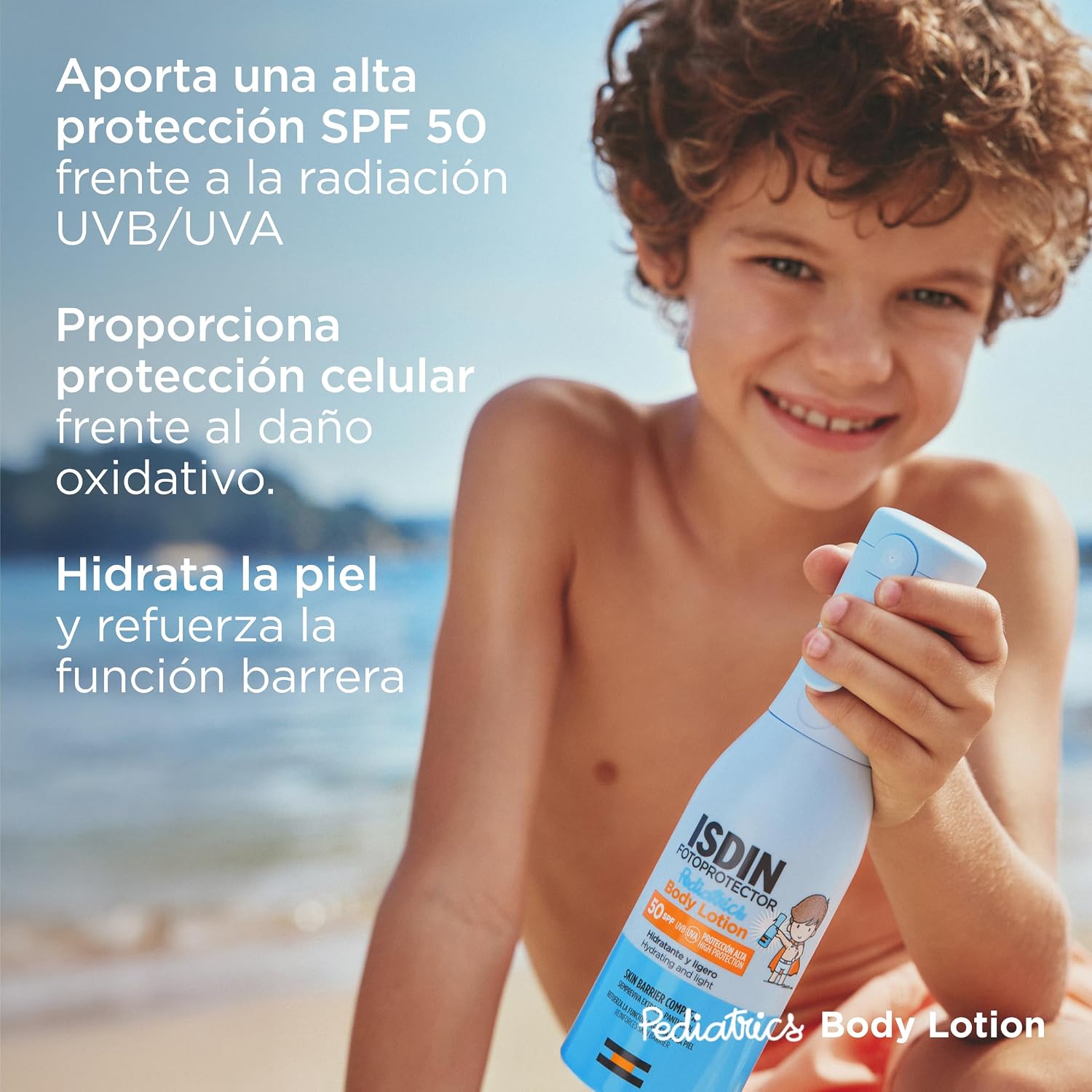 Thumbnail 3 de ISDIN Fotoprotector Pediatrics SPF50 Body Lotion – Protección ligera y eficaz para la piel de niños (a partir de 6 meses), 250 ml