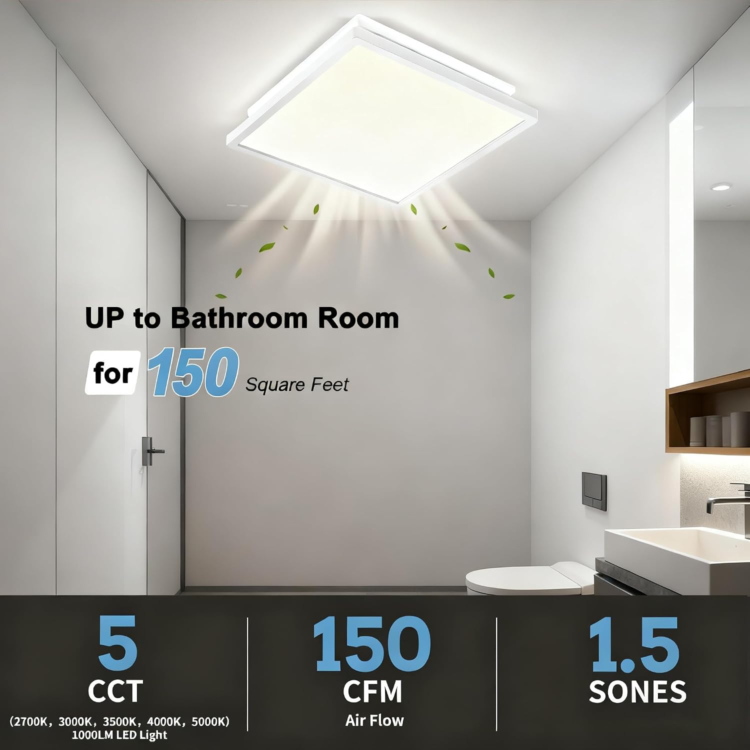 Detalle de Tech Drive bathroom exhaust fan, 150 CFM