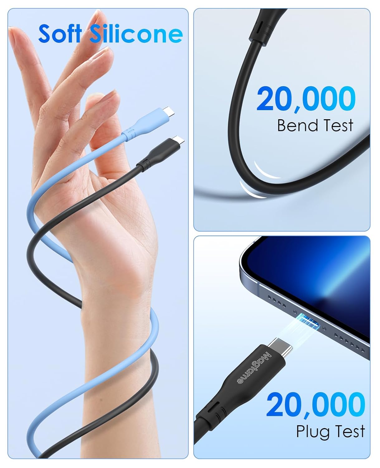 Thumbnail 4 de Magtame Cable USB C Magnético 60W, Carga Rápida y Sin Enredos ⚡