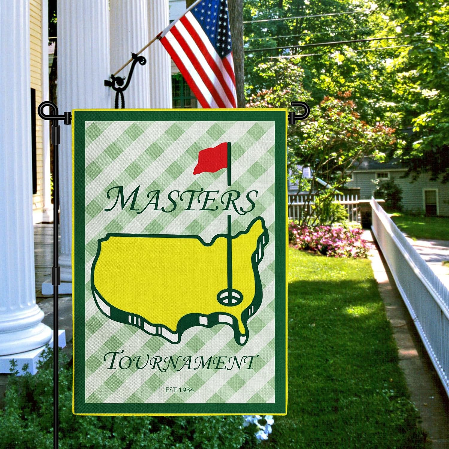 Detalle 2 de Dfzhlnb 12x18-Inch Golf Garden Flag, Double-Sided Weather-Resistant Canvas