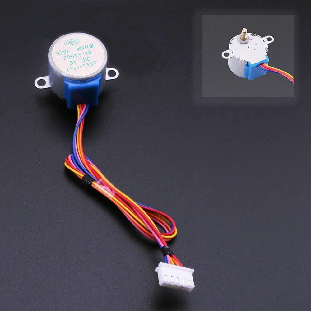 Detalle 2 de ELEGOO Kit Driver Motore Passo-passo 5V 28BYJ-48 ULN2003 – 5 Driver + 5 Motori per Arduino e Raspberry Pi