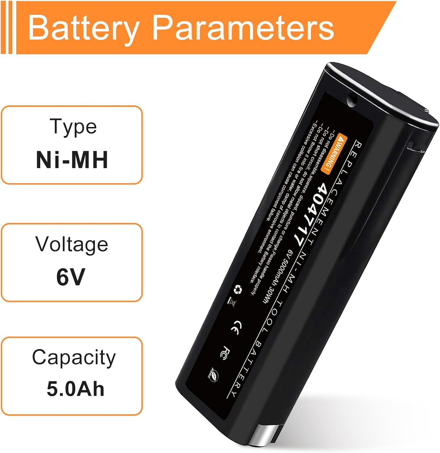 Detalle 2 de Paslode 6V 5000mAh NI-MH Replacement Battery (2-Pack)