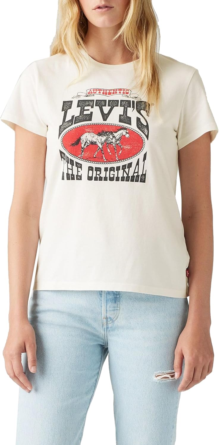 Thumbnail 6 de Levi's The tee mujer - Camiseta Serif Emb Bright Whi, S
