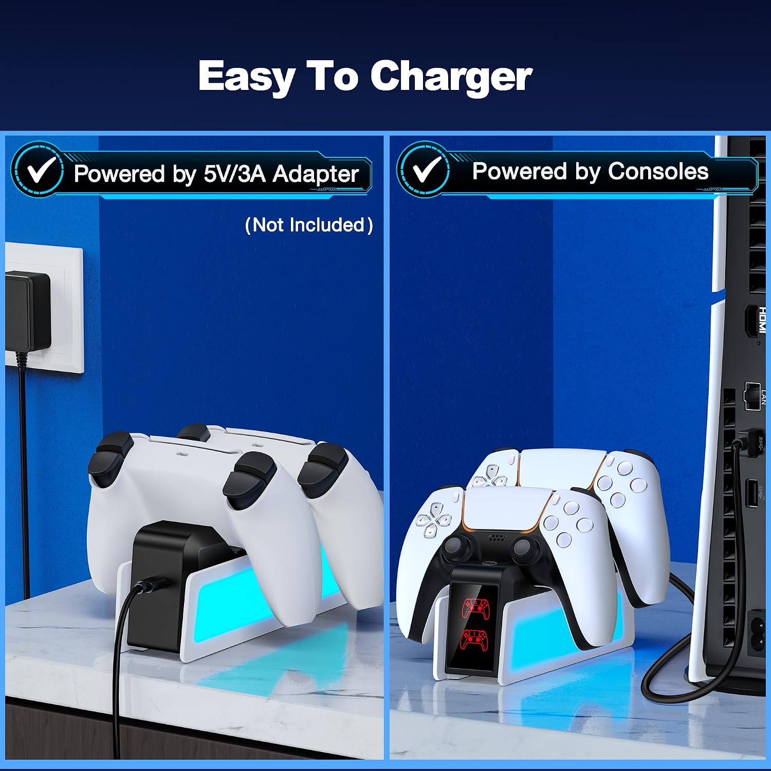 Thumbnail 4 de Fast Charge PS5 Controller Charger Station 3H
