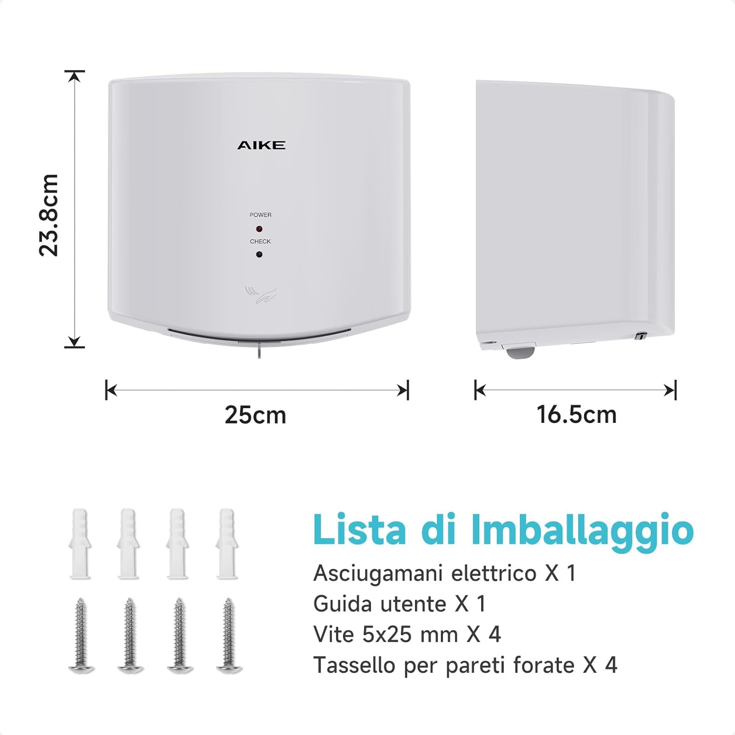 Thumbnail 5 de AIKE Air Wiper asciugamani 1400W 220V