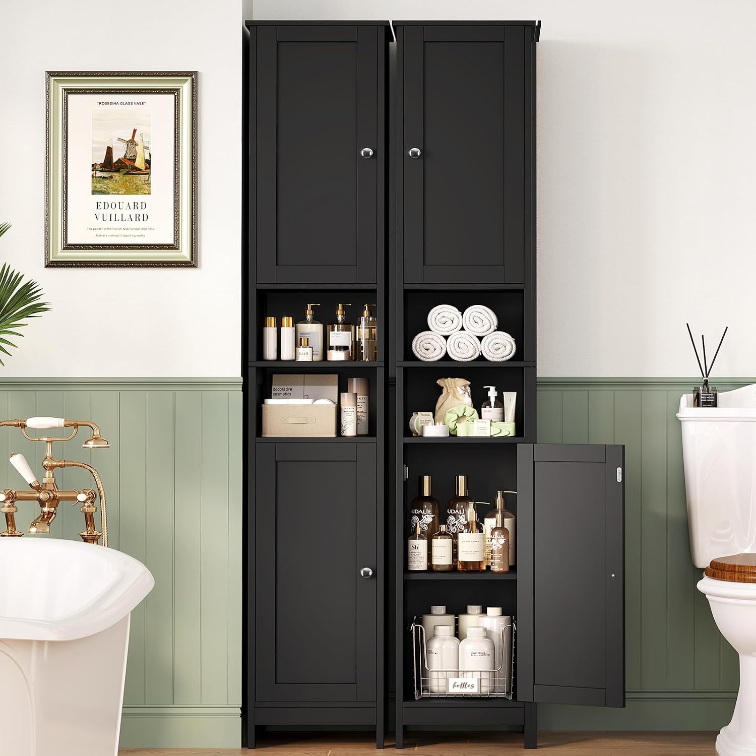 Detalle 2 de TEENFON Bathroom Storage Cabinet, 67-inch