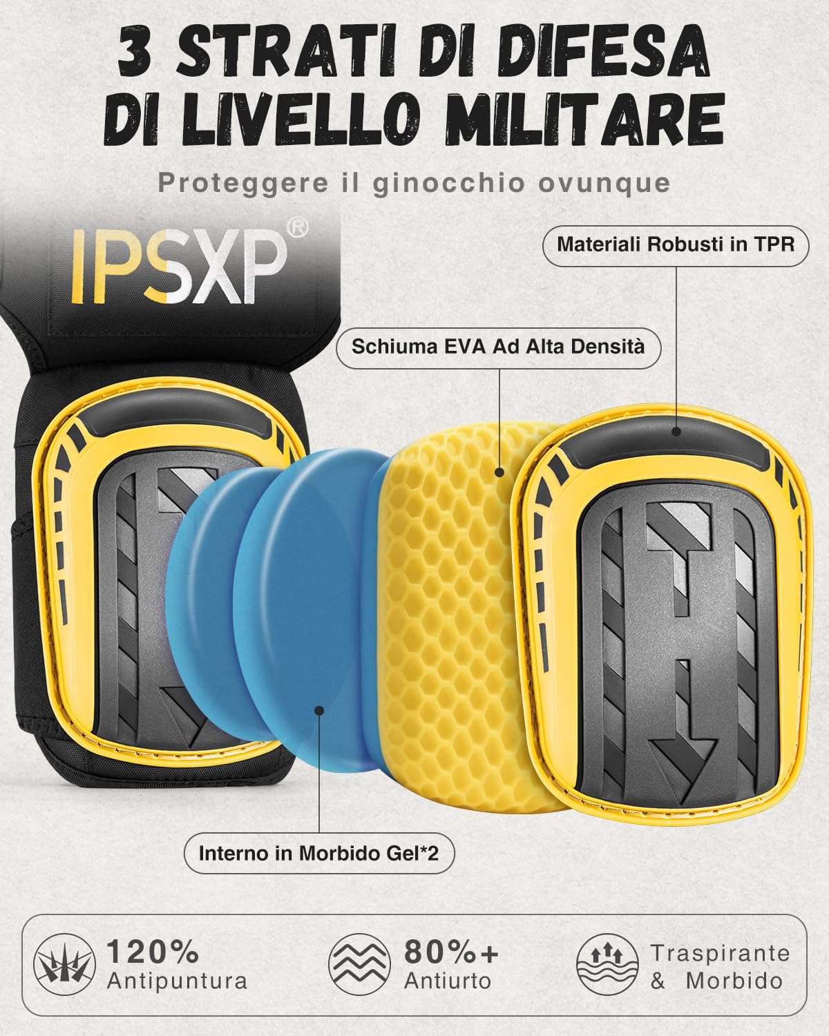 Thumbnail 1 de IPSXP Ginocchiere professionali da lavoro con doppio cuscino gel 🛠