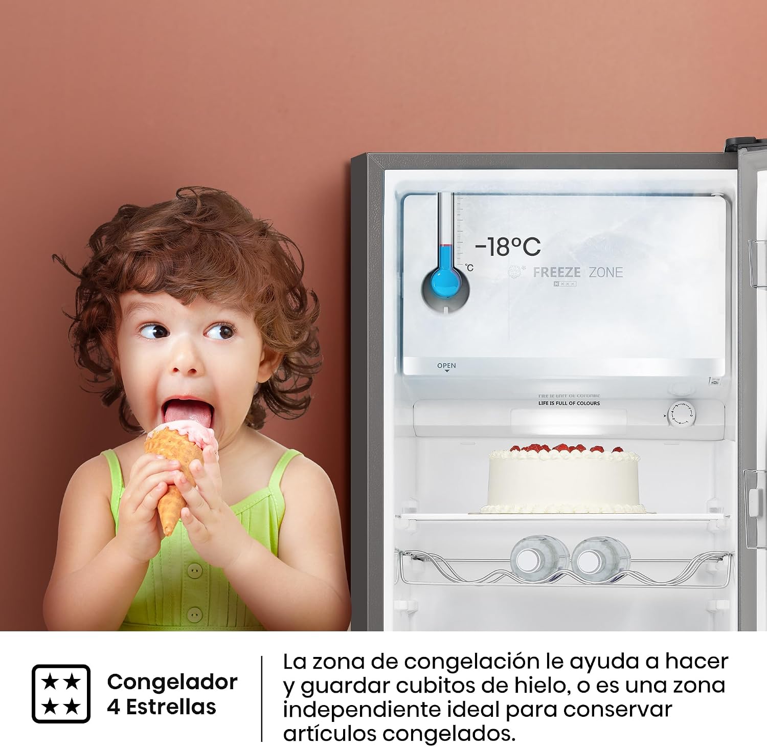 Thumbnail 6 de Hisense RR220D4BDE: Frigorífico 1 Puerta 165 L, Inox, con Cycle Defrost