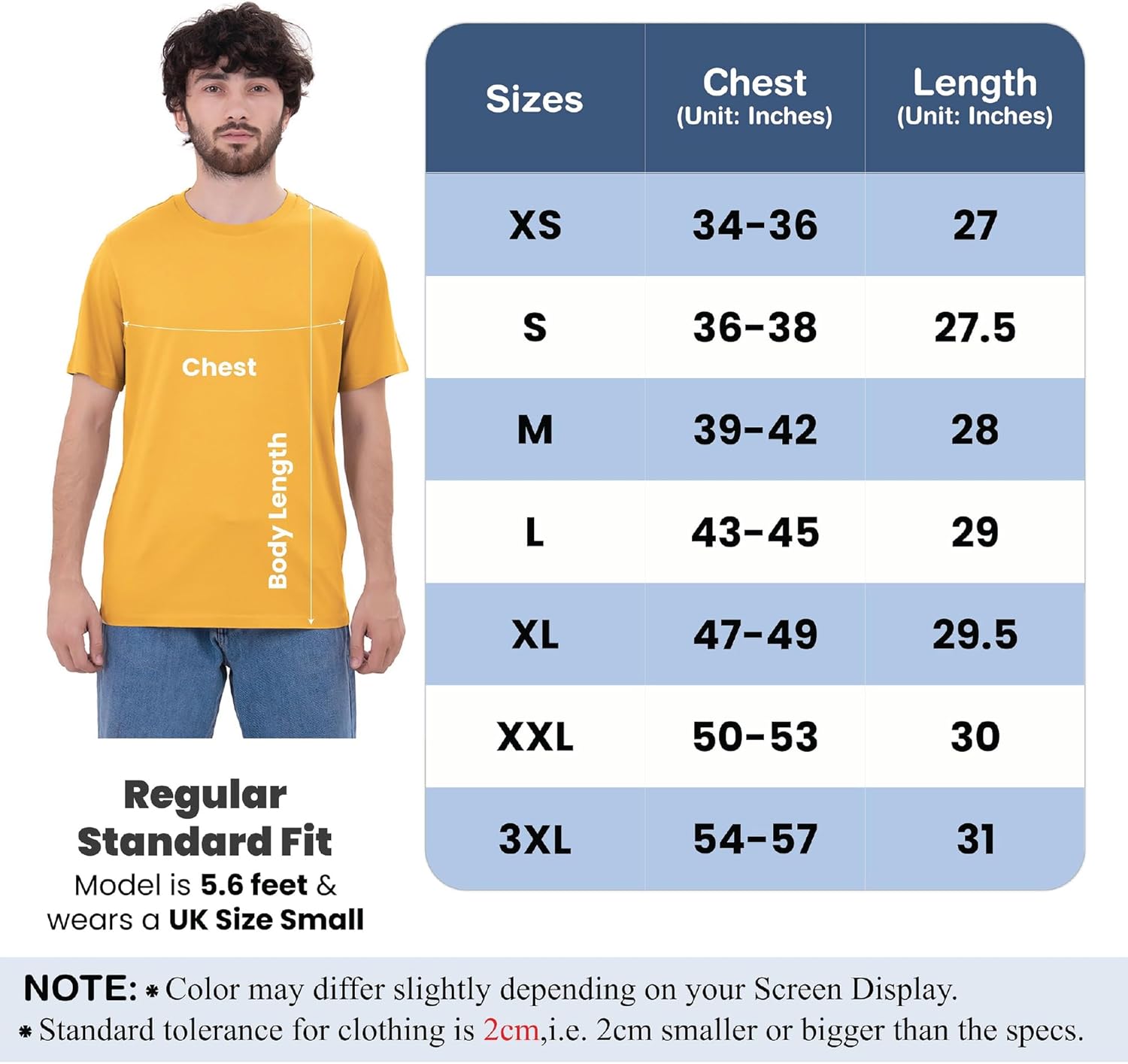 Thumbnail 3 de 6 Pack T Shirts for Men UK 100% Cotton – SoftSpun Premium Plain Crew Neck Multipack