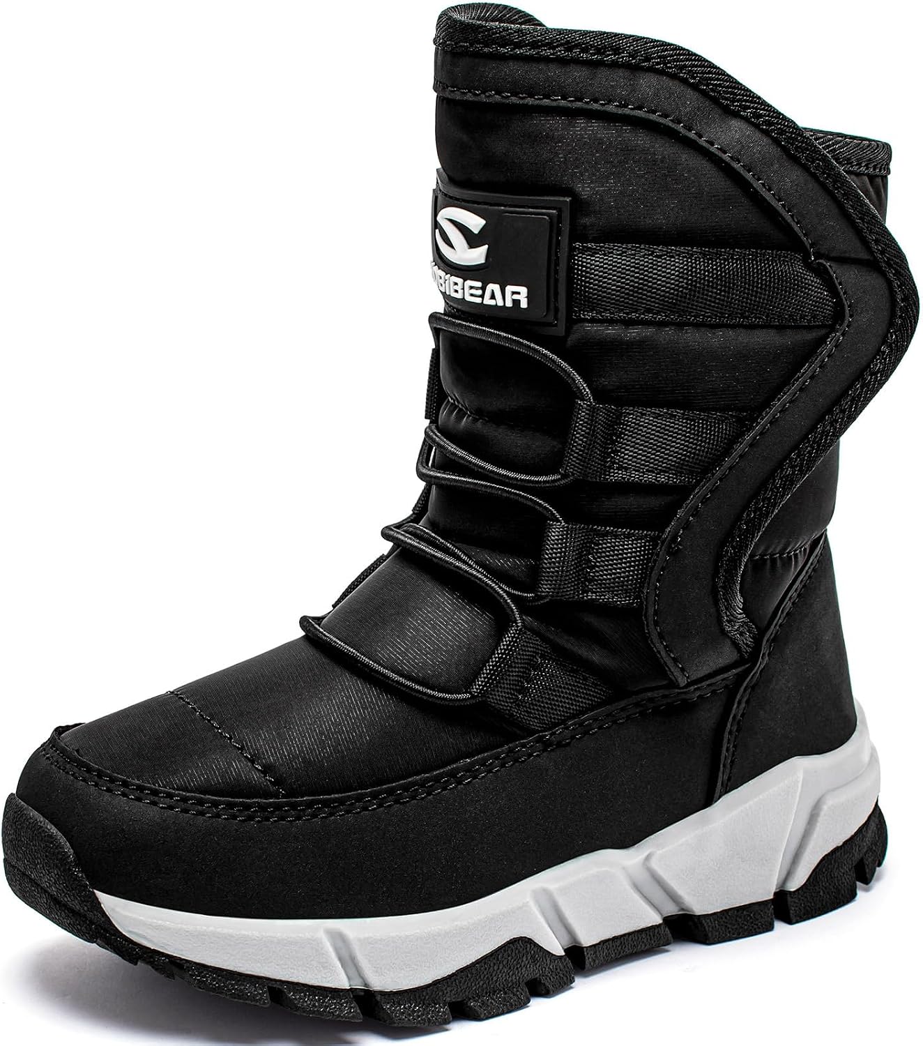 Detalle de GUBARUN UH7555 Snow Boots for Kids with Faux-Fur Lining and Hook-and-Loop Closure