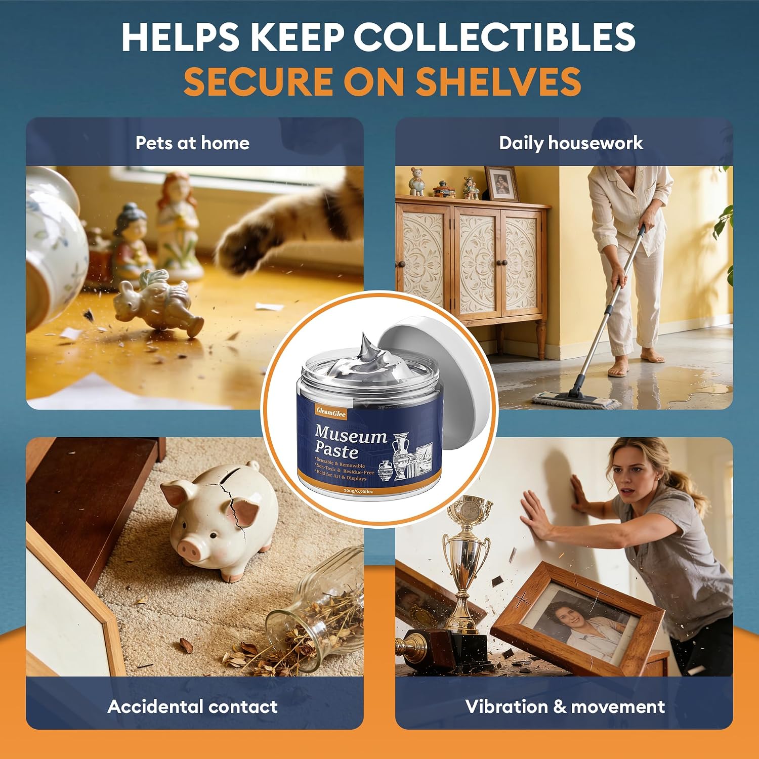 Detalle 2 de Exhibits Fixing Gel for Museum 200g – Removable & Reusable Museum Putty