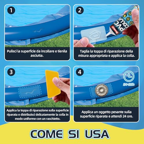 Detalle 2 de Bondtech Kit Riparazione Piscina, Impermeabile: 60ml per gonfiabili, SUP, liner e molto altro