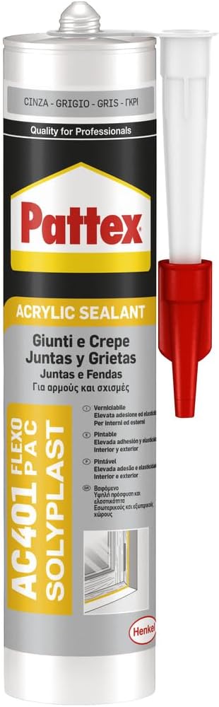 Detalle de Pattex Sigillante Silicone Acrilico AC 401 300ml
