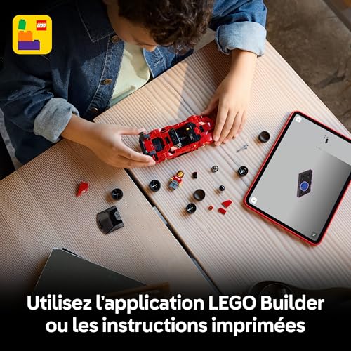 Detalle de LEGO Speed Champions – Voiture de Course Ferrari SF90 XX Stradale (77254) avec Minifigurine Pilote