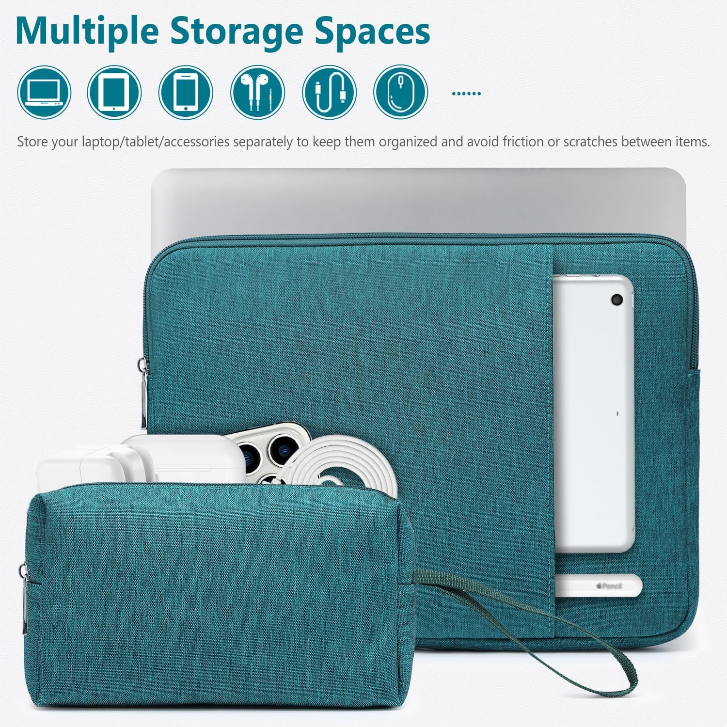 Thumbnail 1 de HYZUO Laptoptasche Set 13 Zoll, Dunkelgrün