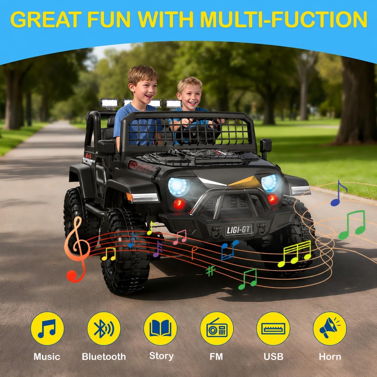 Thumbnail 6 de JOYSTROLL 2-Seater Ride-On Car 24V