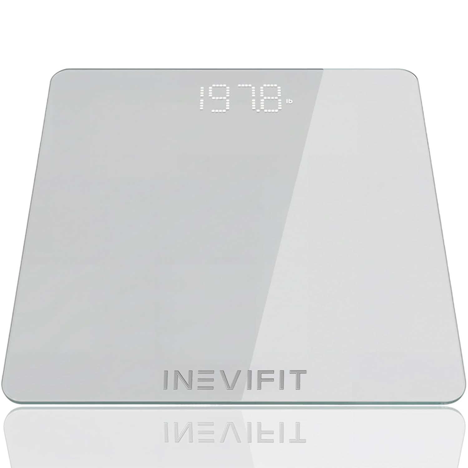 Detalle de INEVIFIT digital bathroom scale, 400 lb capacity