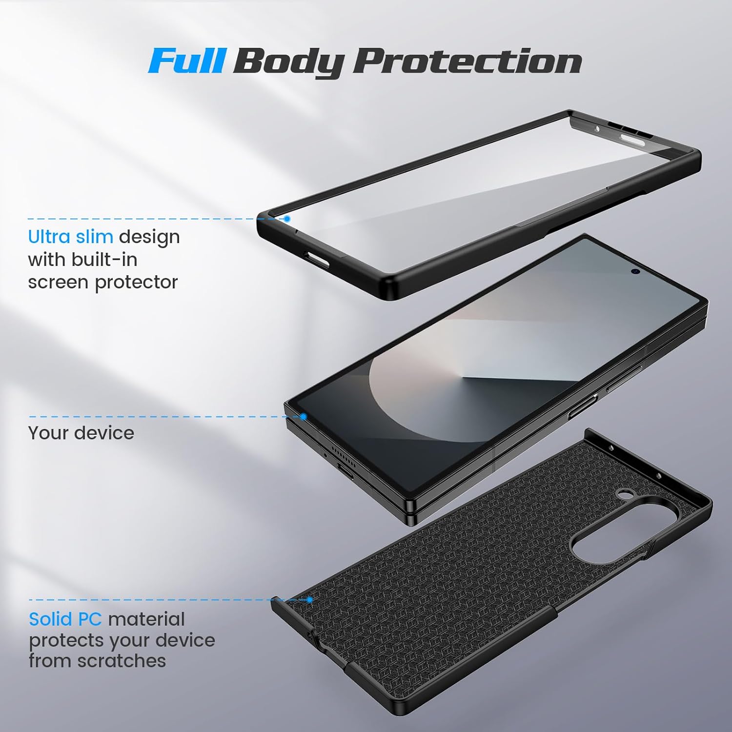 Thumbnail 2 de Doeshine Ultra Slim Case for Samsung Galaxy Z Fold 6 with Built-in Screen Protector
