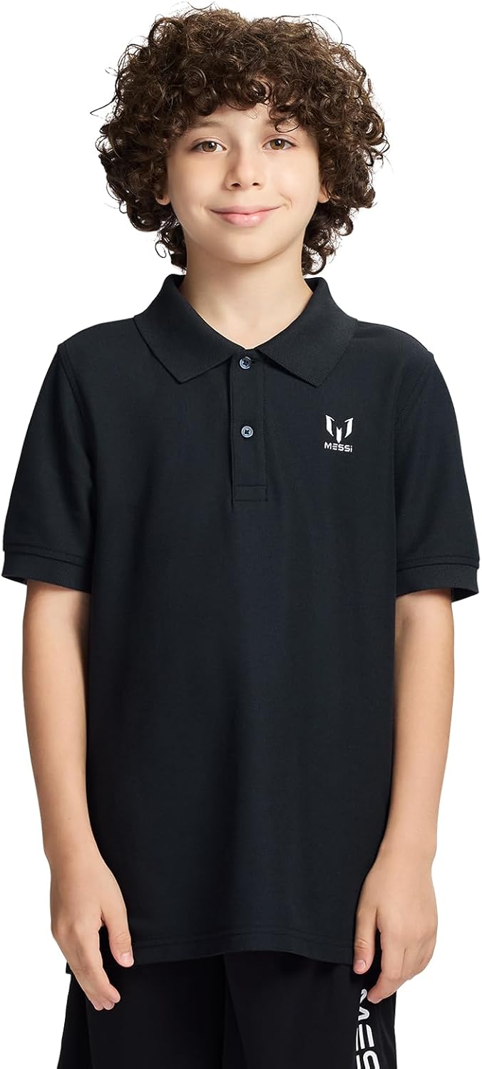 Thumbnail 6 de Messi Boys' Lifestyle Short Sleeve Polo T-Shirt (Slim-Fit Graphic Tee) — Cotton Blend