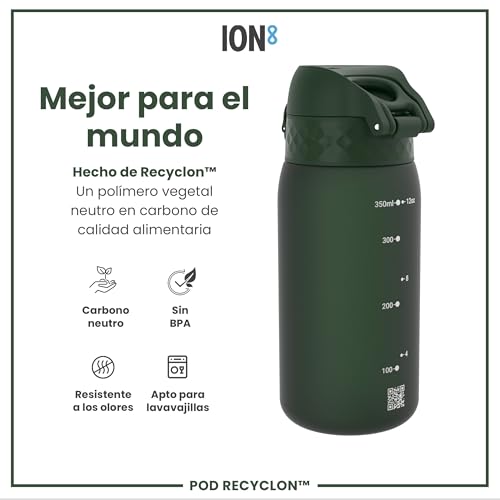 Detalle 2 de ion8 Botella agua 350 ml para niños 🌿🚰