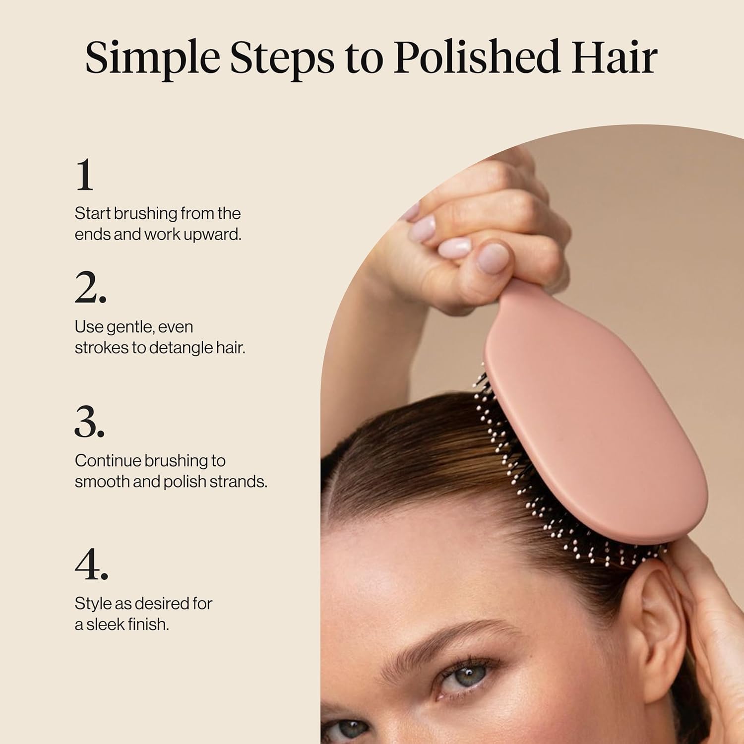Thumbnail 6 de Kitsch Smooth & Polish Hair Brush, Terracotta, Dual Bristles, Cushioned Pad